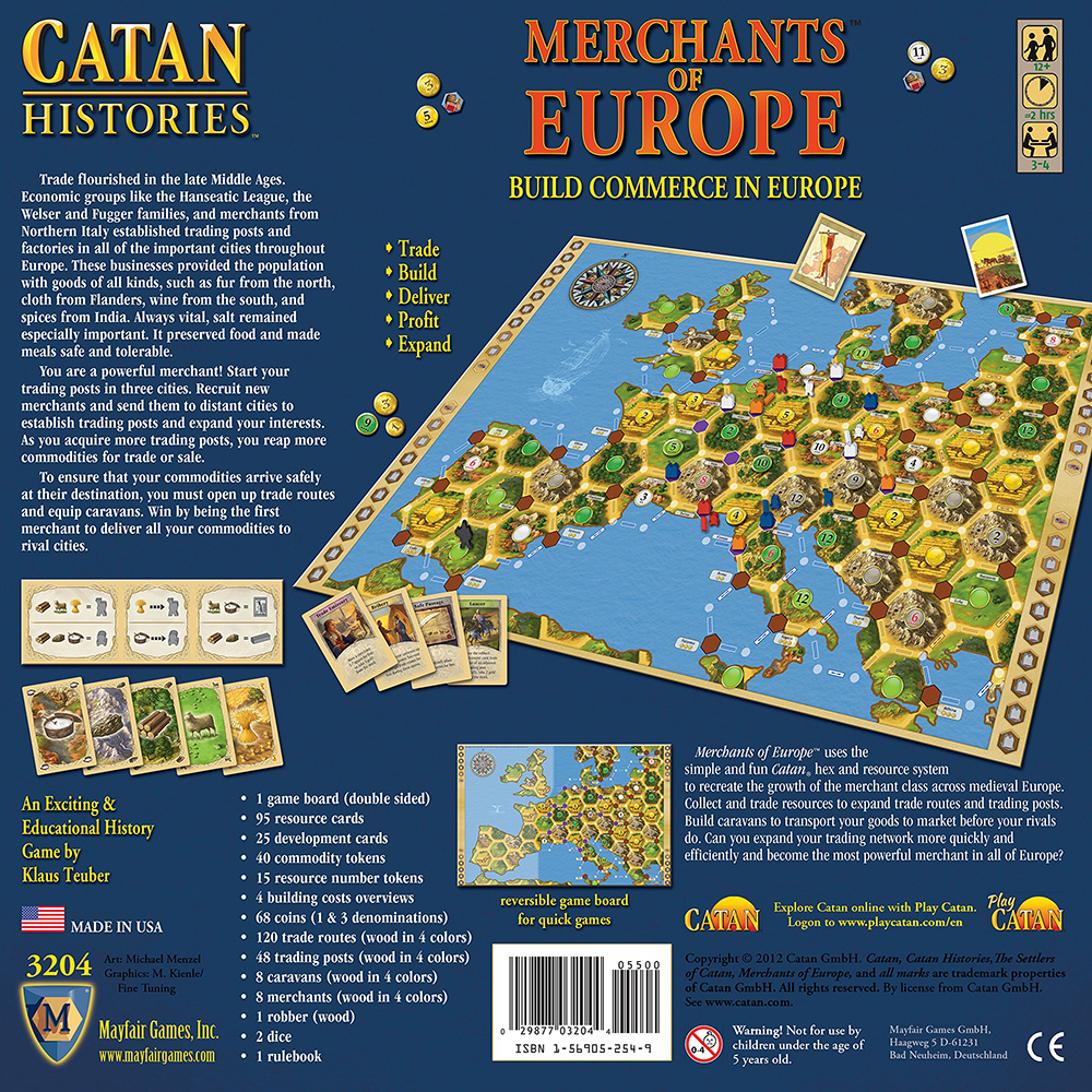 Bộ Trò Chơi Board Game Catan Merchants Of Europe Histories Vui Nhộn Cho Gia Đình