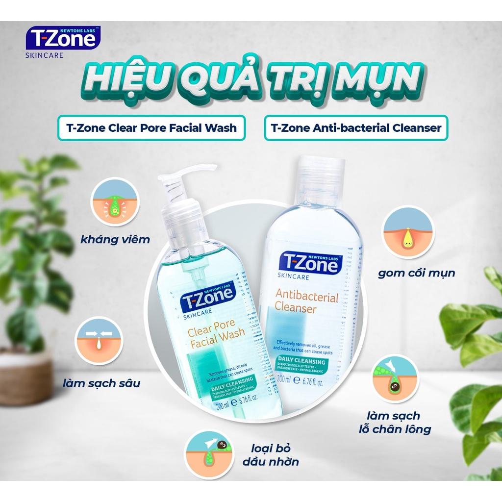 Nước Hoa Hồng Newtons Labs T-Zone Làm Sạch Diệt Khuẩn Tinh Chất Tràm Trà 200ml