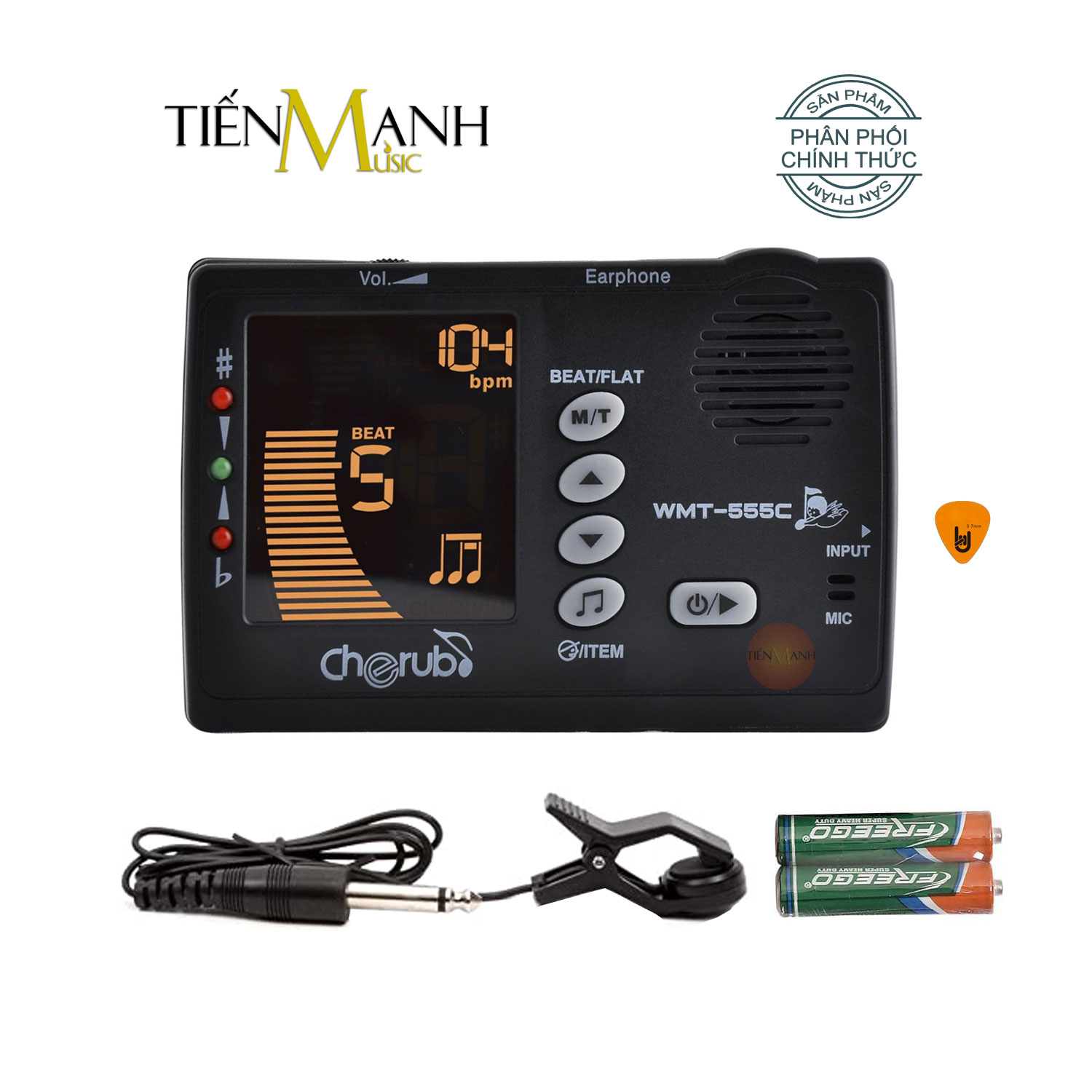 Máy Lên Dây Đập Nhịp Điện Tử Cherub Metro Tuner WMT-555C