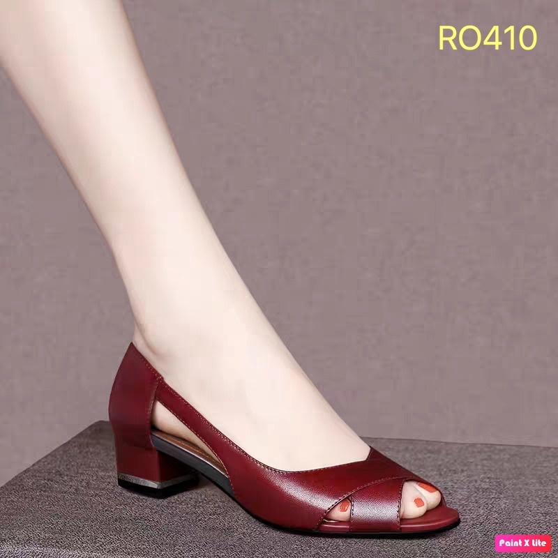 Giày cao gót nữ hở mũi, khoét eo ROSATA RO410 - 3p - Đỏ - HÀNG VIỆT NAM - BKSTORE