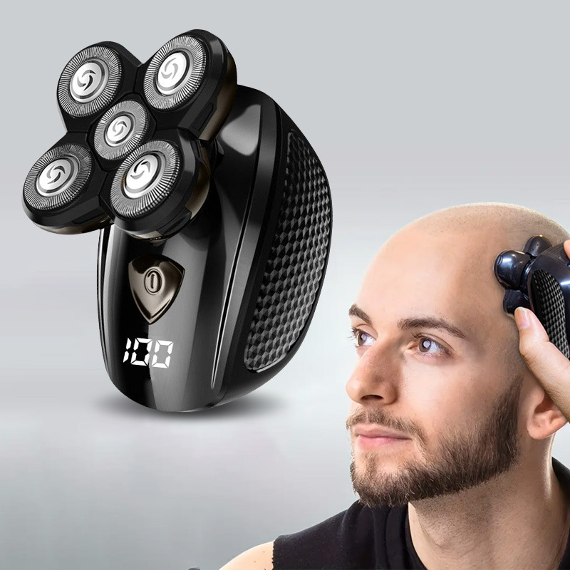 Máy cạo đầu trọc, cạo râu MG 5800 5 lưỡi, kèm 5 phụ kiện cắt tỉa, máy cạo sạch sát chân tóc