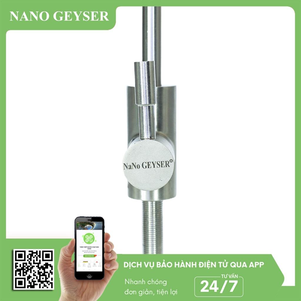 Vòi máy lọc nước Inox 304 Nano Geyser không Chì, Vòi gạt cổ ngỗng nối nhanh - Hàng Chính Hãng