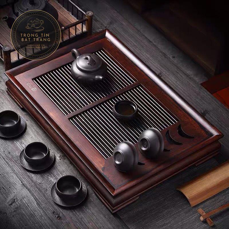 Khay Trà Tre Cao Cấp Mặt Trăng Chữ Nhật Kích Thước 50*29*6 KT 01