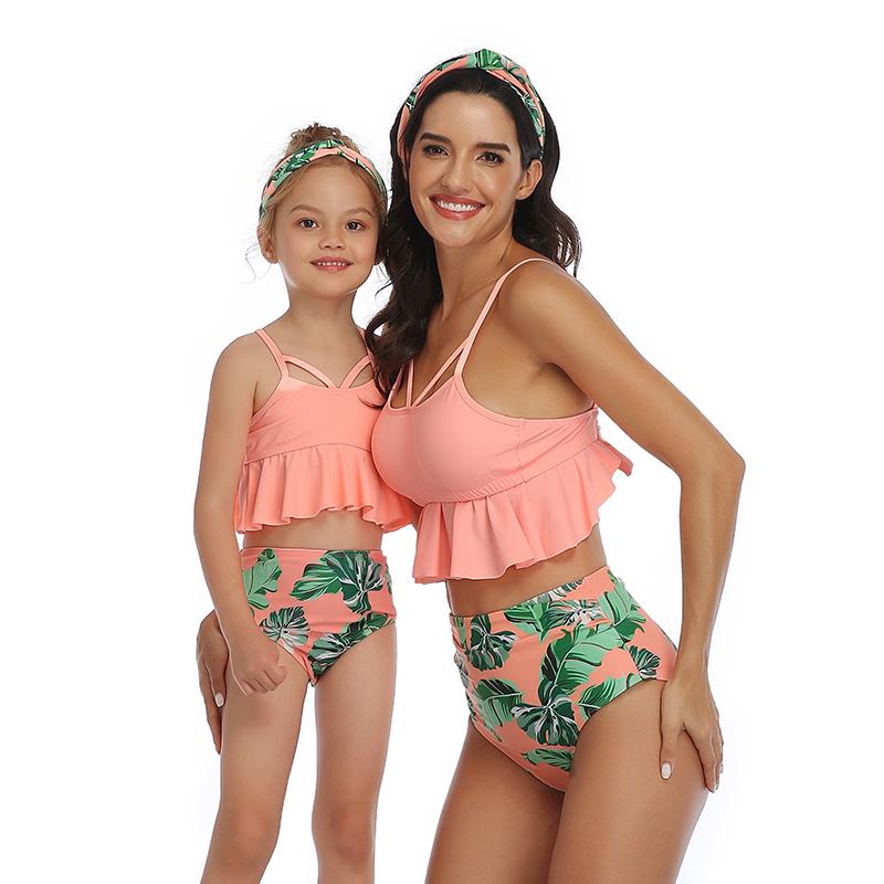 Phù Hợp Với Họ Đồ Bơi Bikini Cho Cha Mẹ Con Trai Con Gái Trẻ Em Biển Cho Trẻ Đồ Bơi Short Nữ Bộ Đồ Tắm Đầm Body
