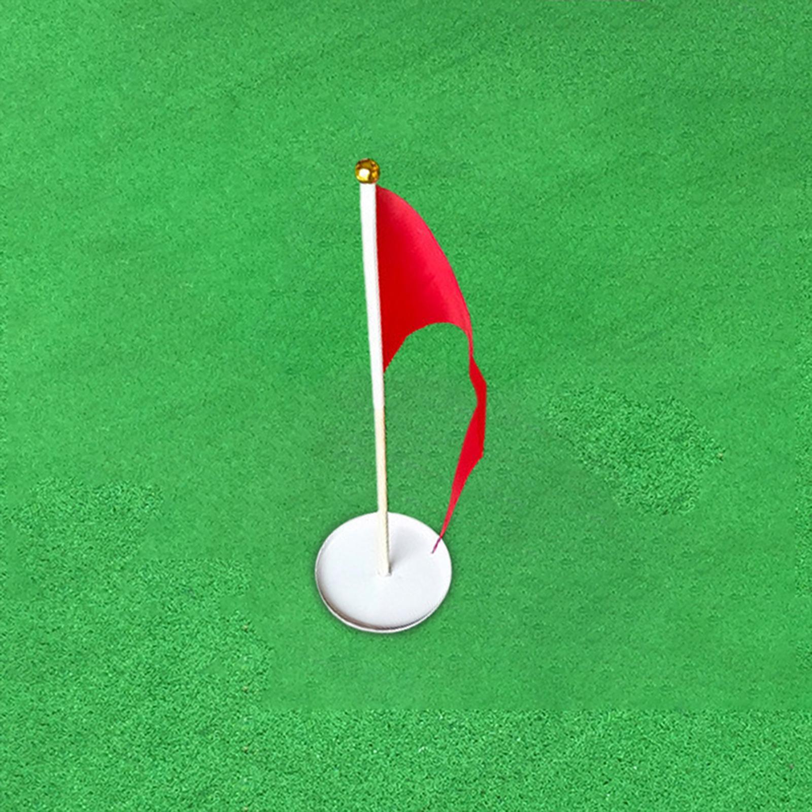 Mini Golf Putting Cup with Flag Flagpole Golf Putter Practice Hole Golf Flagstick Set for Yard Indoor Outdoor Use