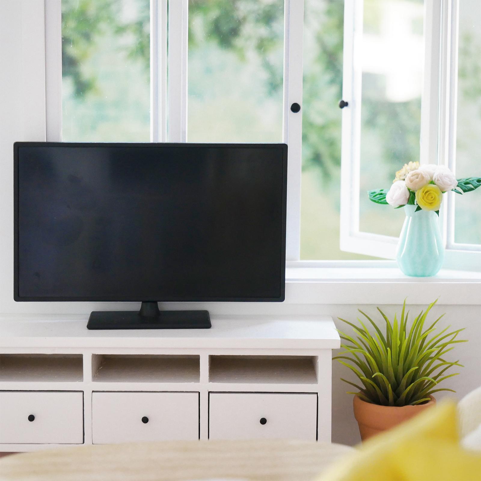 Dollhouse Miniature TV Television LCD Wide Scene 1:12 1:6 for Blythe