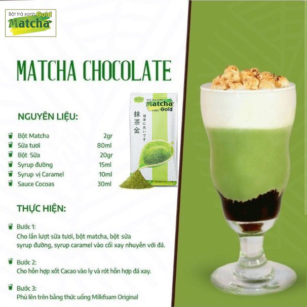 Combo 2 túi Bột trà xanh Matcha Gold