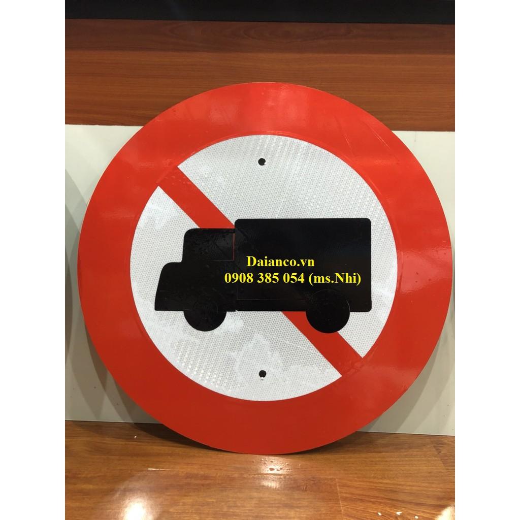 Biển báo giao thông tôn mạ kẽm dán decal phản quang 610- Hình thật