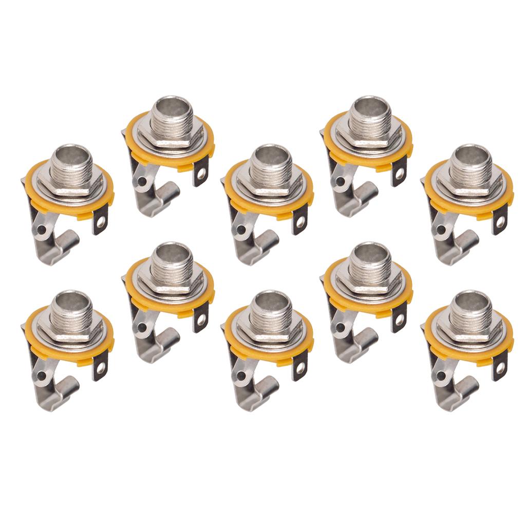 Baoblade 10x1/4 Jack Cắm Ổ Cắm-Đàn Guitar Điện Bass Jack Đầu Ra-1/4 Jack Cắm Ổ Cắm