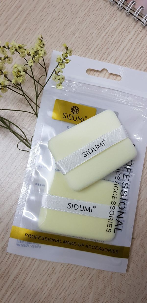 Bông phấn siêu mềm nhỡ vuông Sidumi 02 chiếc/túi SDM 181