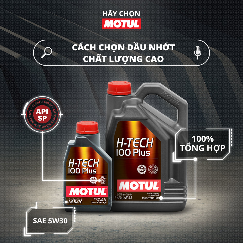 Dầu nhớt xe ô tô MOTUL H-TECH 100 PLUS 5W30 SP 1L