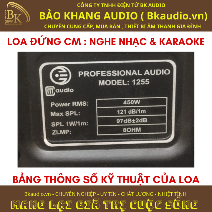 Loa đứng nghe nhạc và karaoke - loa công suất 900W/ cặp. MSP: SPL-02