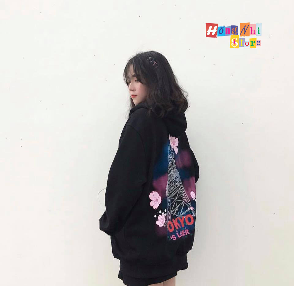 Áo Khoác Hoodie Zip In Hình TOKYO Oversize Ulzzang Unisex Dáng Rộng - MM