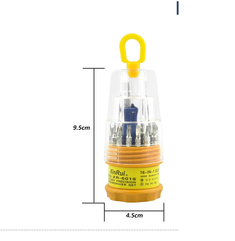 Bộ tua vit 16 chi tiết cao cấp thép cabon không gỉ