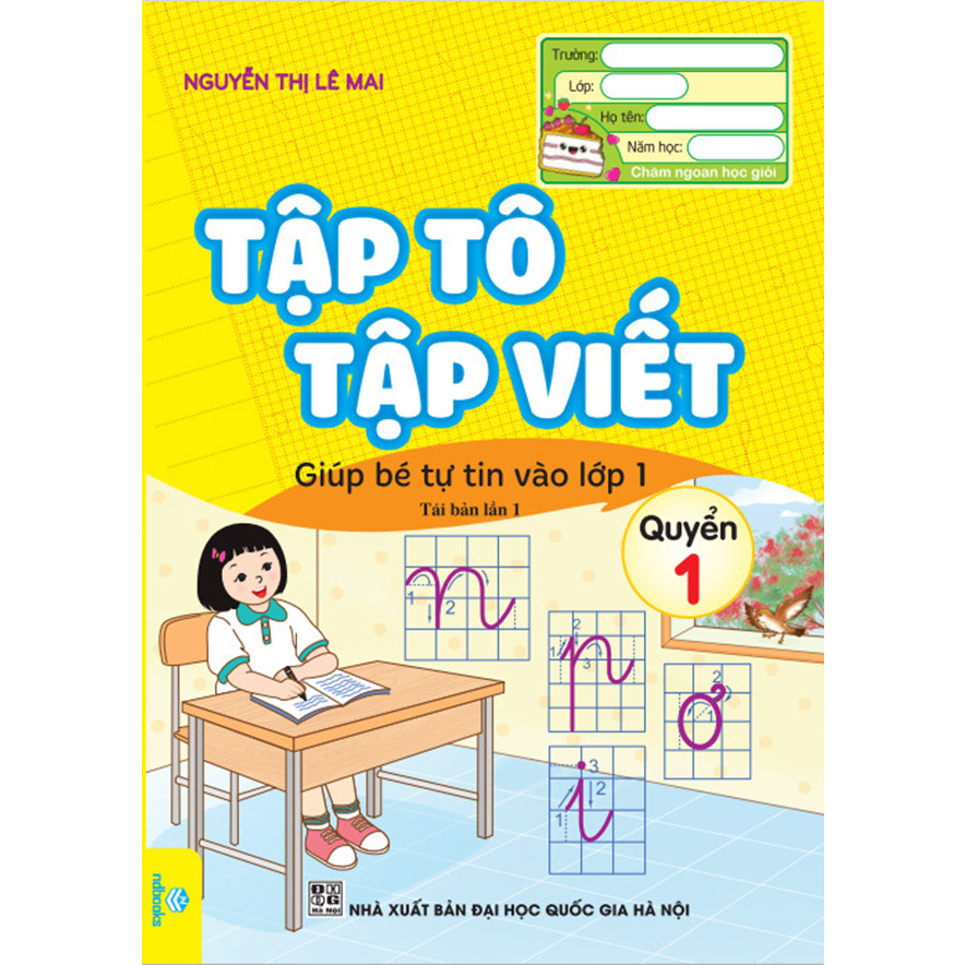 Sách - Combo 6 cuốn: Bé học Toán, Bé tập Tô Tập Viết, Bé Tập Viết - Giúp bé tự tin vào lớp 1 (Ng T. Lê Mai) - Ndbooks