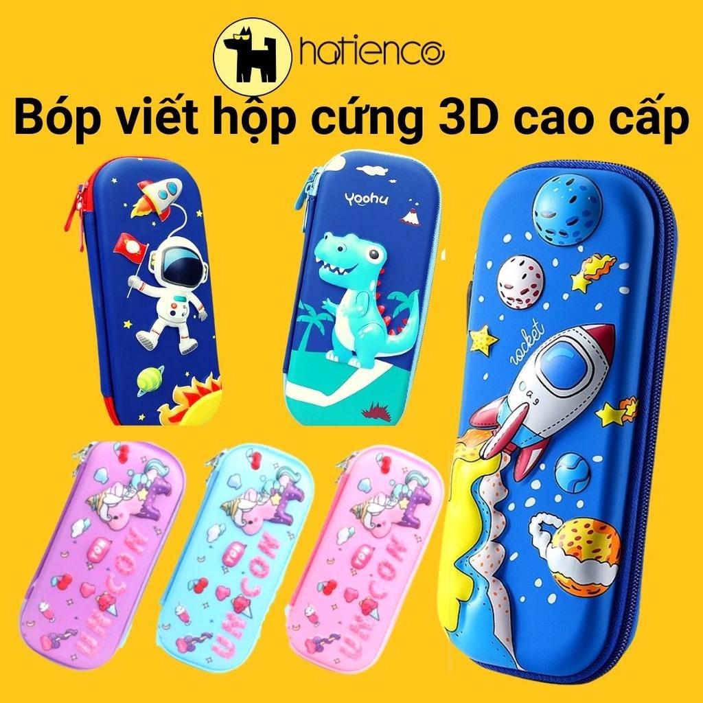 Bóp viết, hộp bút nhựa Eva 3D cao cấp, dạng hộp cứng chống sốc, chống nước mẫu cho bé trai và bé gái