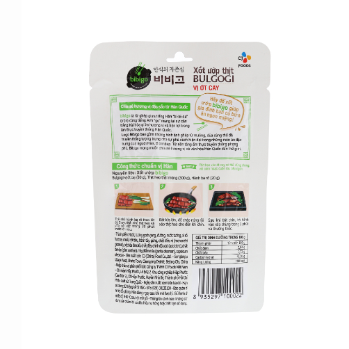 Xốt Ướp Thịt Bulgogi – Vị Ớt Cay Bibigo 80g