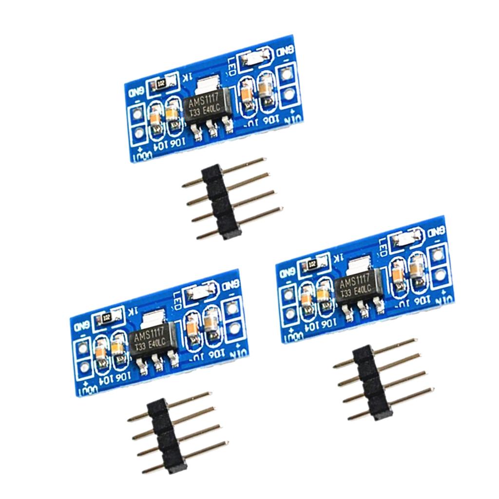 3pcs DC 4.75-12V to 3.3V Power Supply Module AMS1117 800MA