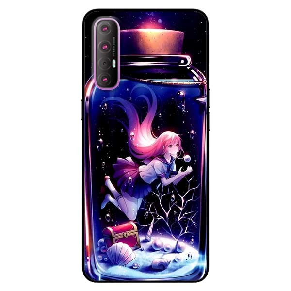 Ốp lưng dành cho Oppo Reno 3 Pro mẫu Cô Gái Trong Lọ