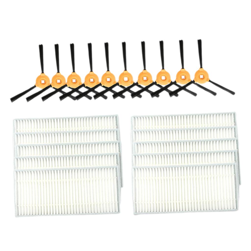 3 Arm Side Brush Hepa Filters Vacuum Cleaner Accessory Replacement Set