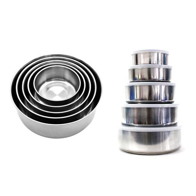 Bộ thố lạnh inox đựng thực phẩm cao cấp gồm 5 chiếc