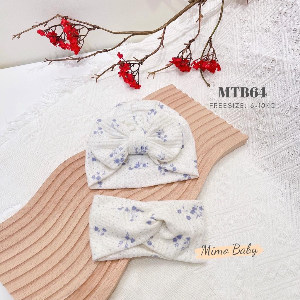 Mũ nón turban cotton đáng yêu cho bé 6-10kg Mimo baby MTB64