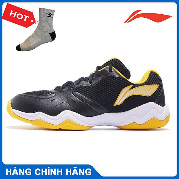 Giày cầu lông Lining Soundwave II chính hãng AYTS016-2 màu trắng phối xanh mẫu mới dành cho nam