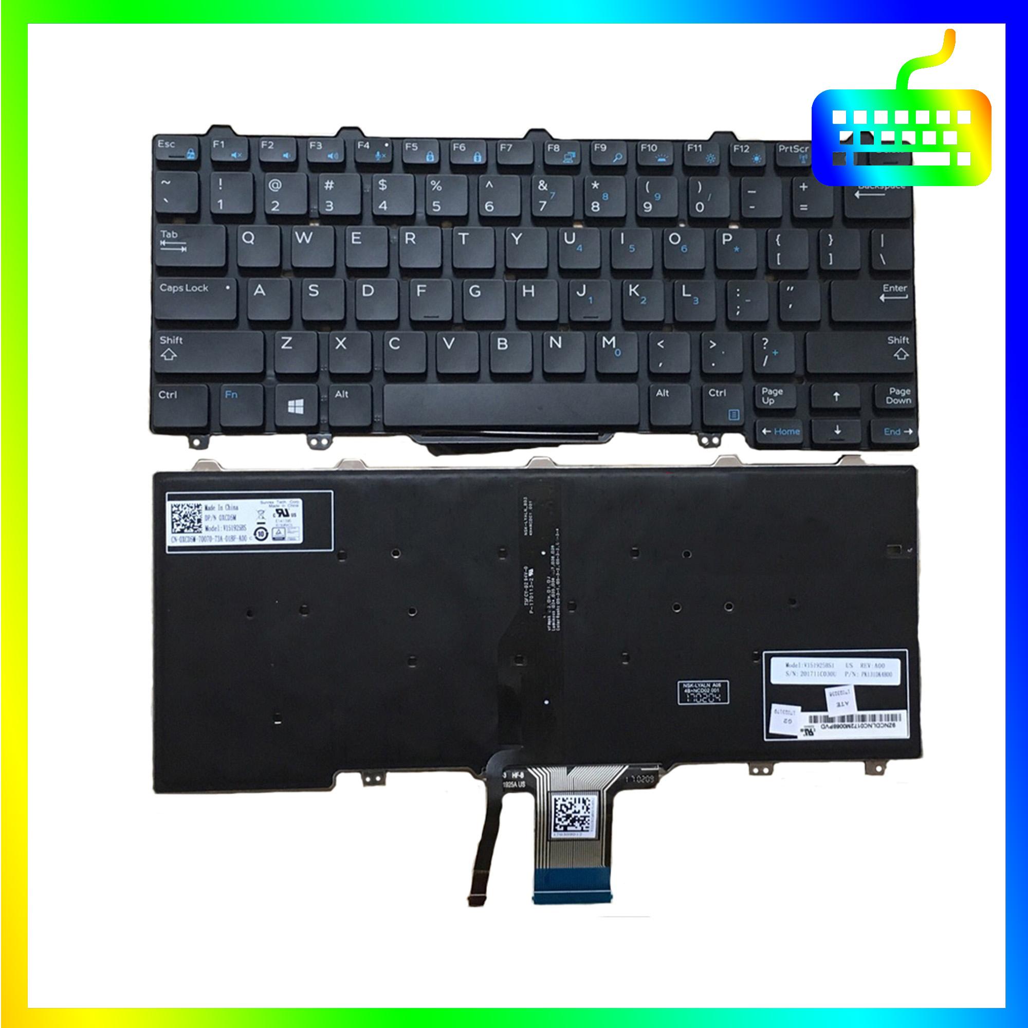 Bàn phím dành cho laptop Dell Latitude E7270 E5270  Có Led - Phím Zin - Hàng Chính Hãng