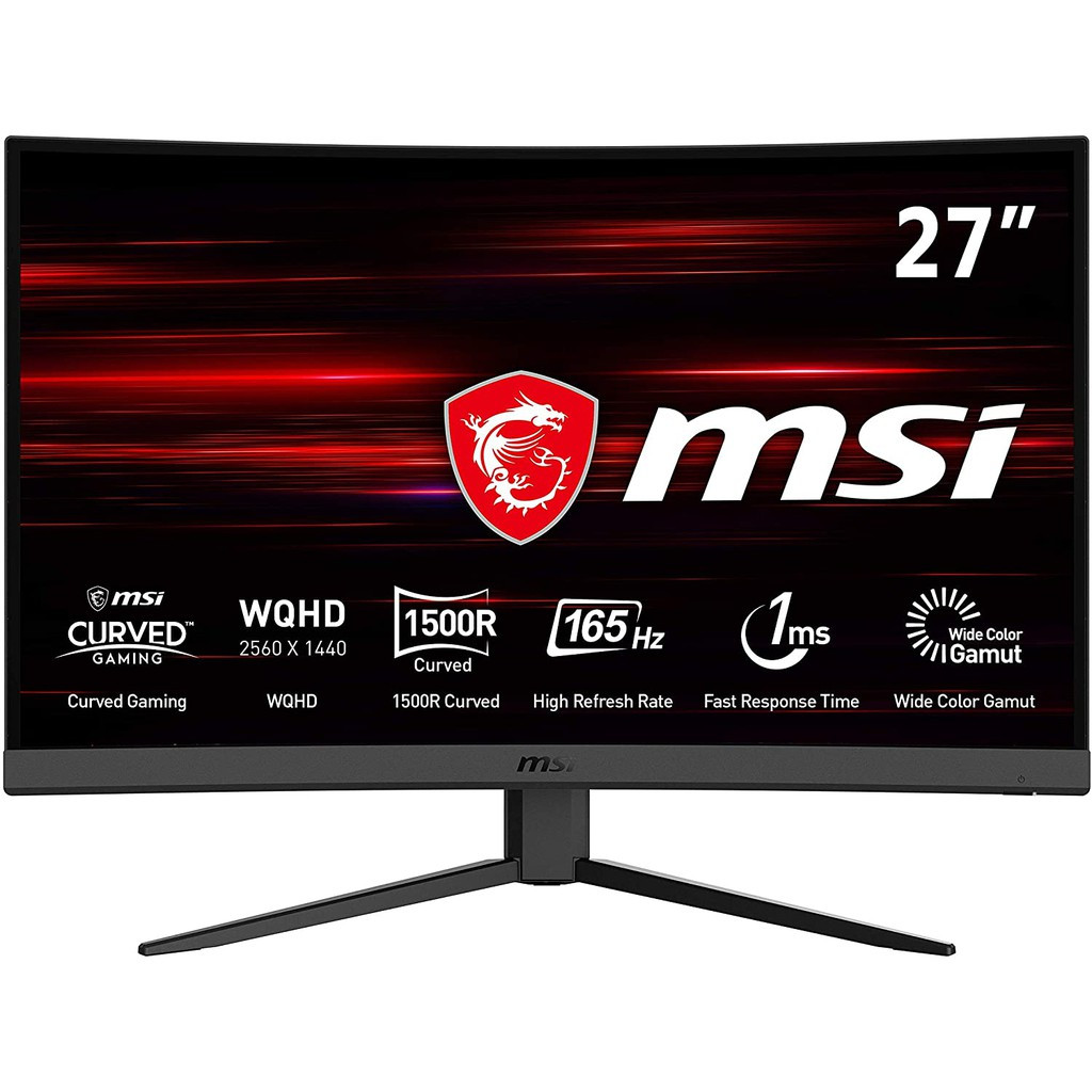 Màn hình Cong Gaming MSI Optix G27CQ4 VA/ 2K WQHD/ 165Hz/ 27inch - Hàng Chính Hãng