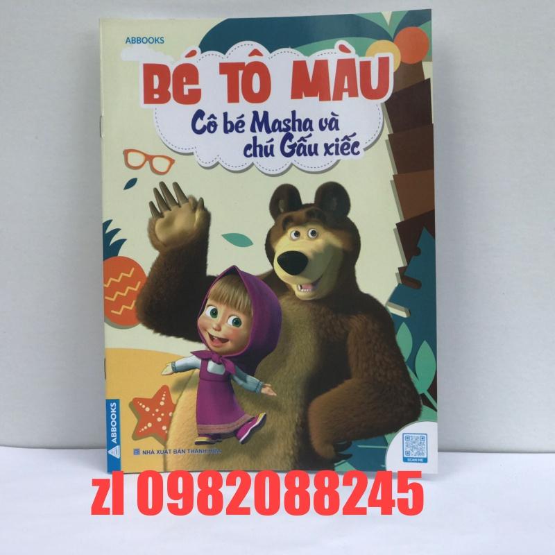 Tập/vở bé tô màu cô bé MASHA và chú Gấu xiếc
