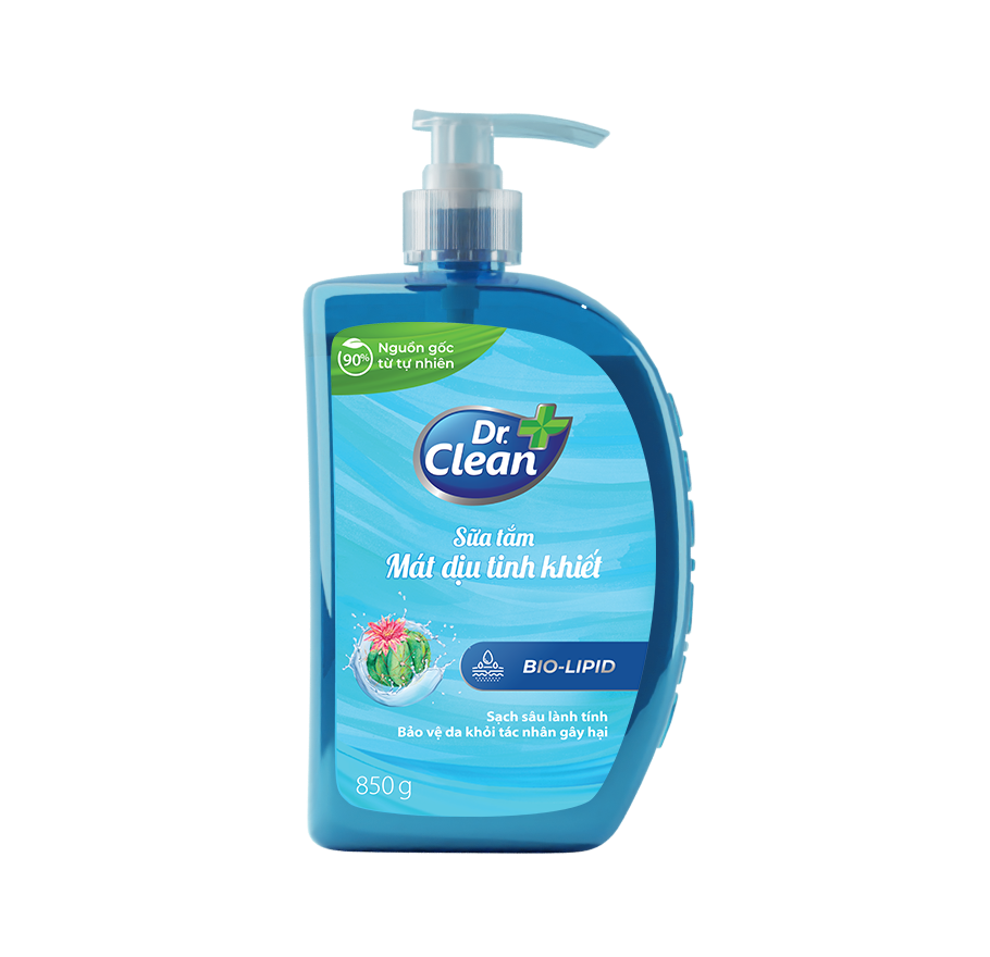 Sữa tắm Dr Clean Hương mát dịu tinh khiết 850g