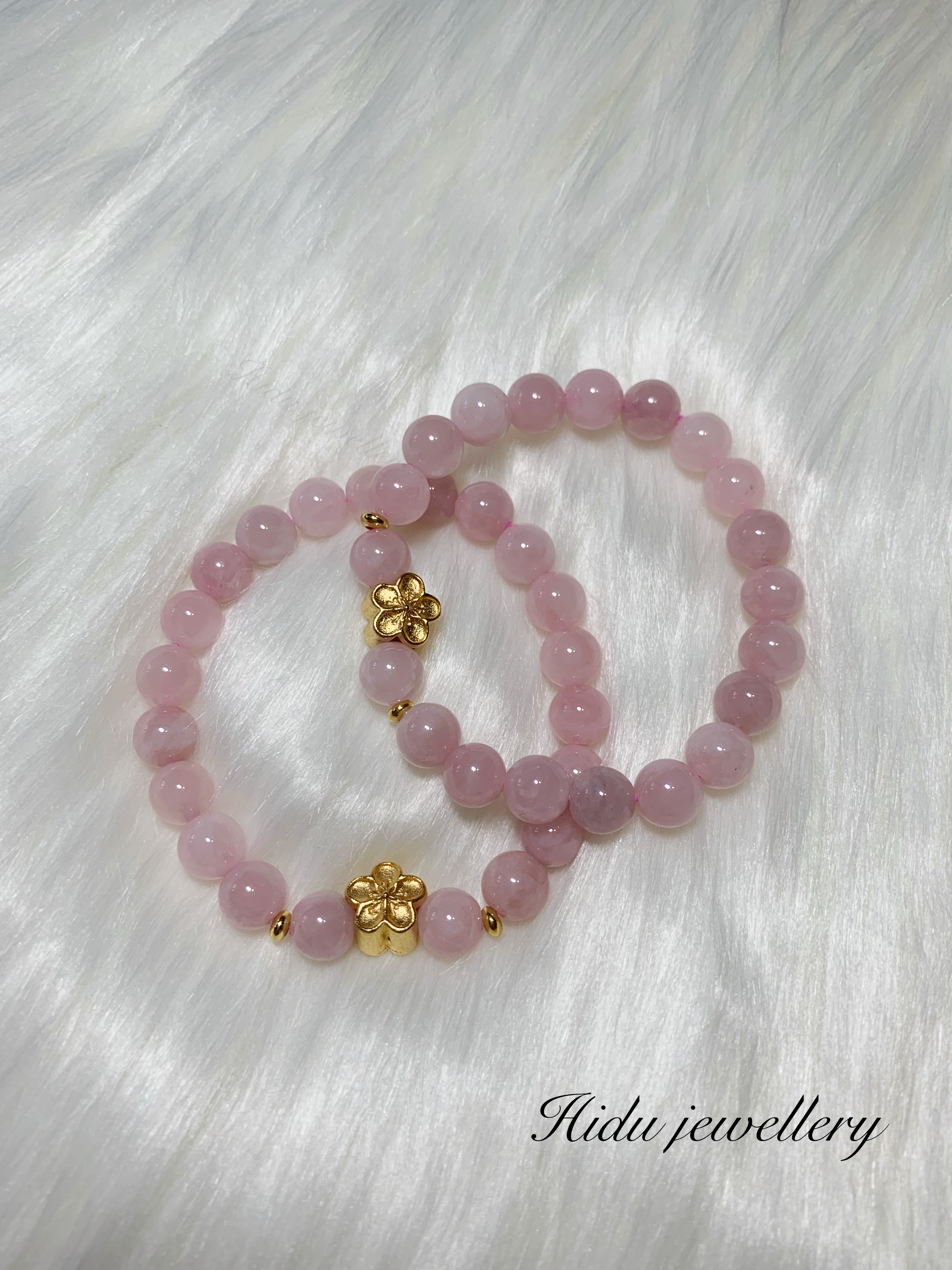 Vòng tay thạch anh hồng Madagascar