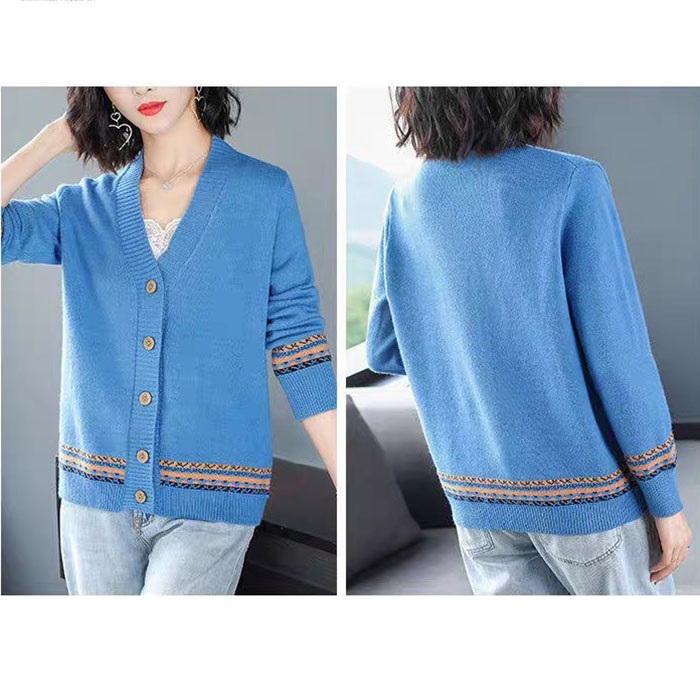 Áo cardigan len nữ phối họa tiết thổ cẩm ArcitcHunter, thời trang thương hiệu chính hãng