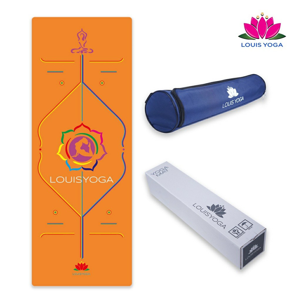 Thảm tập yoga cao su cao cấp 183x68x0.5cm định tuyến - Chống thấm, chống trơn, trượt - Thương hiệu QUEEN