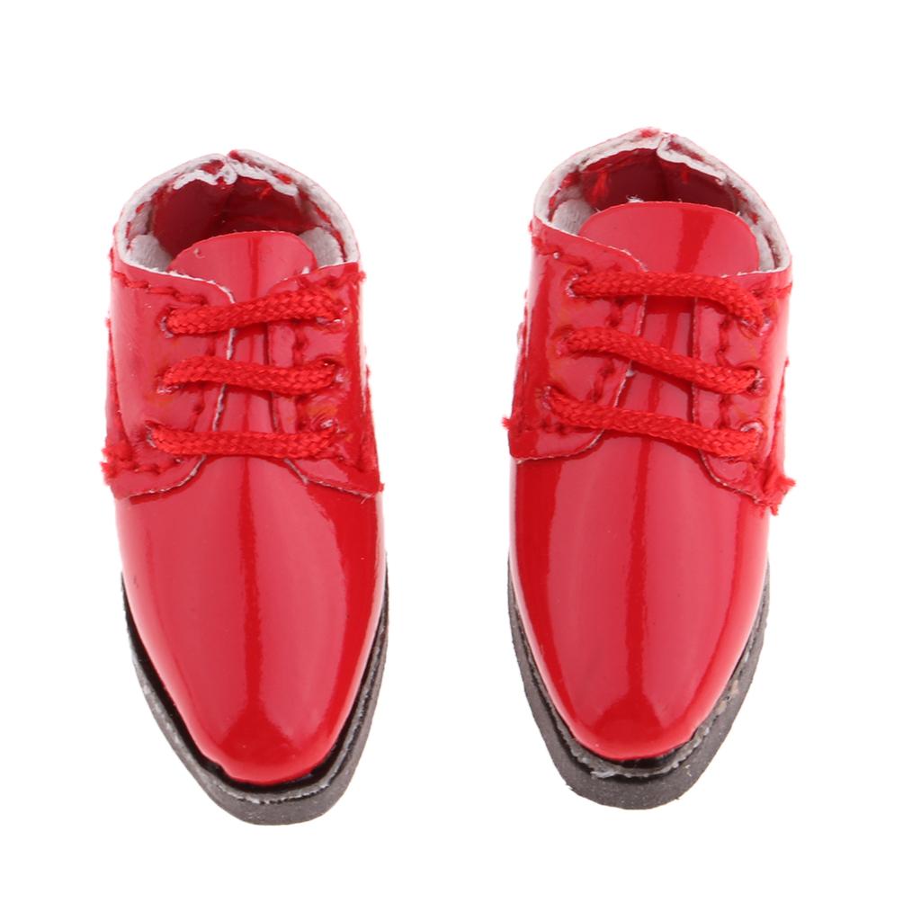 Lace-Up Doll PU Leather British Oxford Shoes Cho 1/6 Blythe Doll Accs