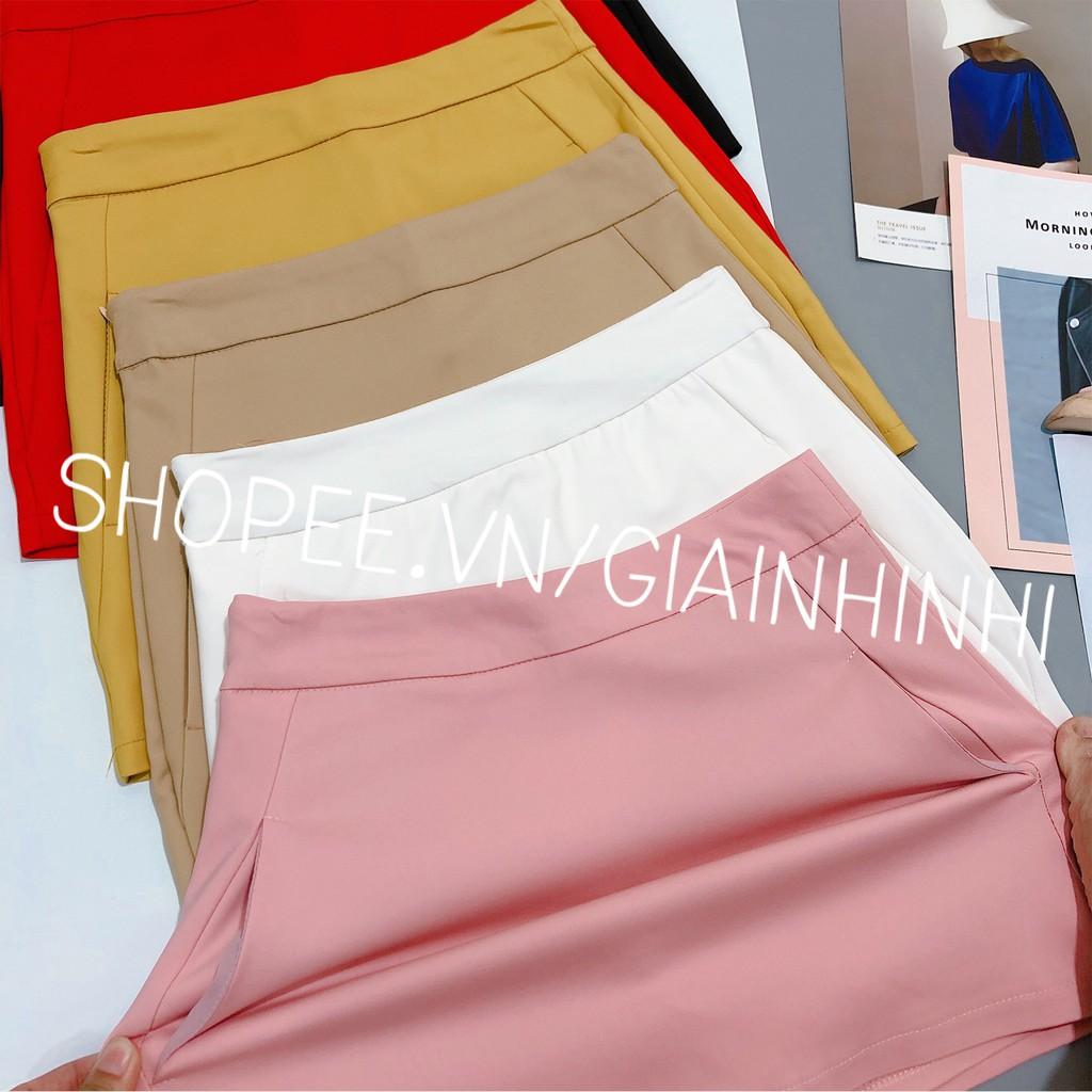 Chân váy dáng A khóa sườn, Chân váy Umi có lót quần khai túi CV253 - NhiNhi Shop
