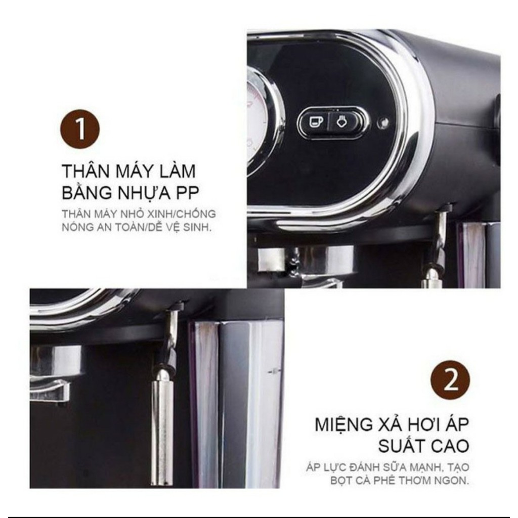 Máy Pha Cà Phê Espresso Tiross TS6211 - Hàng Chính Hãng