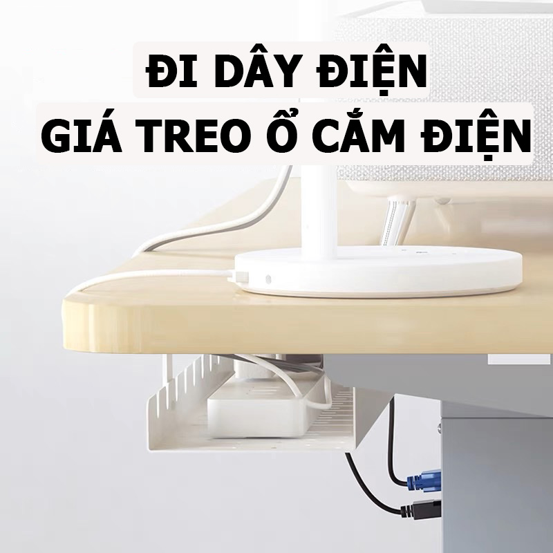 Giá Đỡ Ổ Cắm Điện; Khay Đi Gọn Dây Điện; Giá Đở Giấu Dây Gắn Dưới Bàn Làm Việc; Máng Luồn Dây