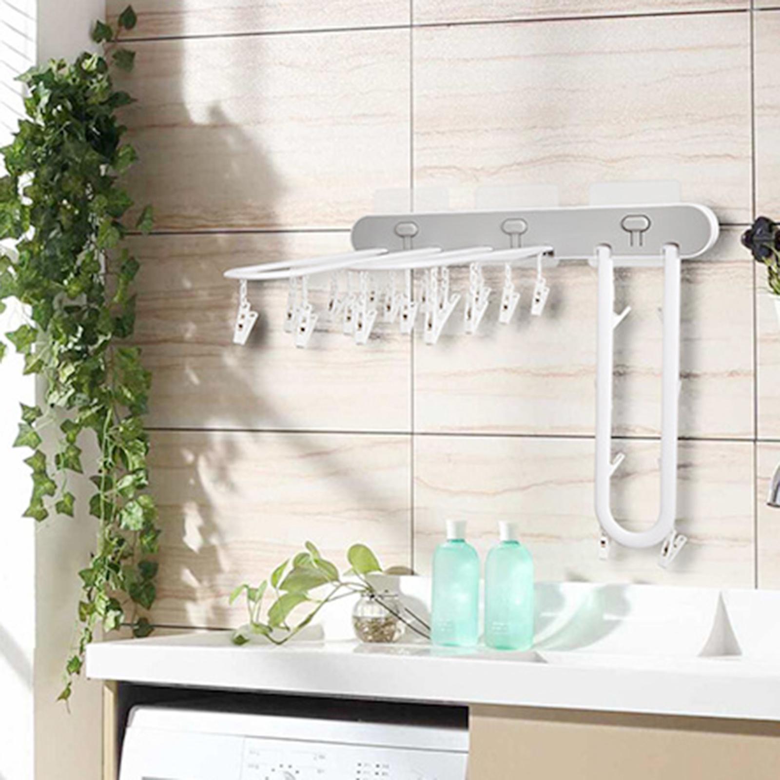 Underwear Hanger Closet Organiser Sock Clip for Baby Clothes Ties Free Drill