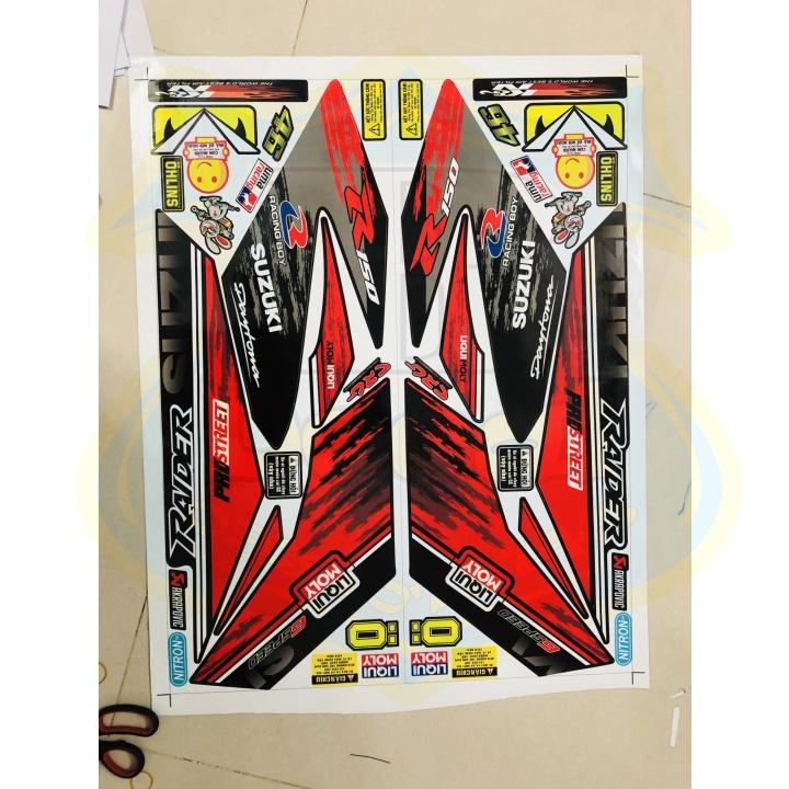 Tem rời xe raider fi đỏ đen