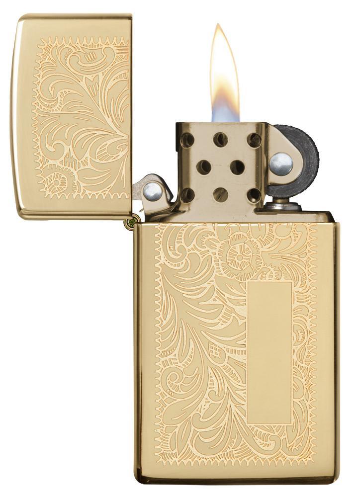 Bật Lửa Zippo Venetian Slim Brass