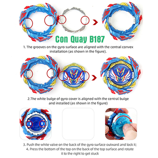  Đồ Chơi Con Quay B187 Kèm Tay Quay | Con Quay BEYBLADE B187