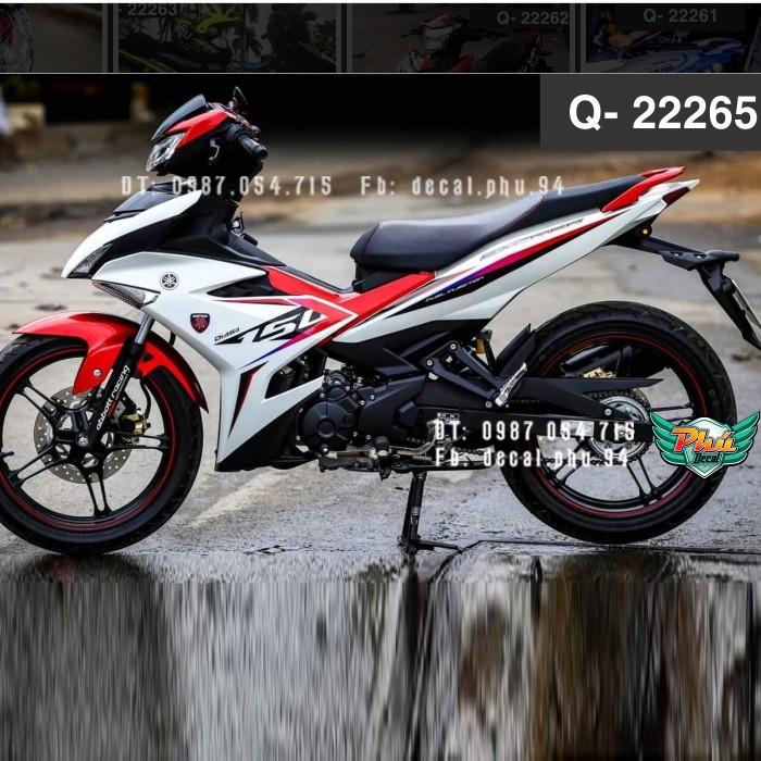 Tem rời Exciter 150 bản kỉ niệm trắng đỏ