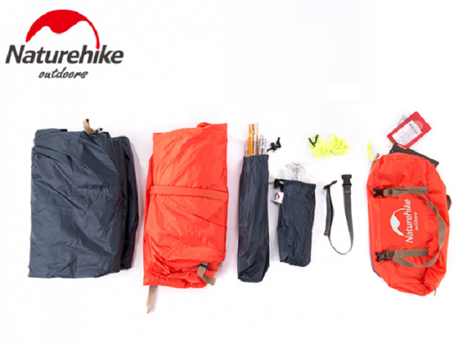 Lều đơn dã ngoại, gấp gọn 20D NatureHike NH18A095-D – Cam Tặng kèm tấm trải lều đơn