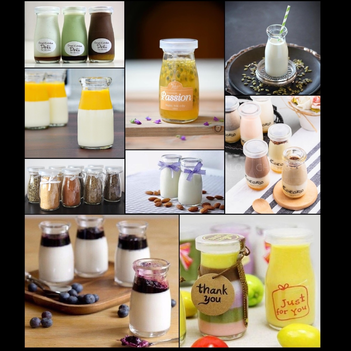 Combo 20 lọ đựng sữa chua thủy tinh 100ml mẫu Trụ Tròn Cao - nắp nhựa – hũ yaourt siêu trong, chuyên dùng đựng thực phẩm, mỹ phẩm, dược phẩm