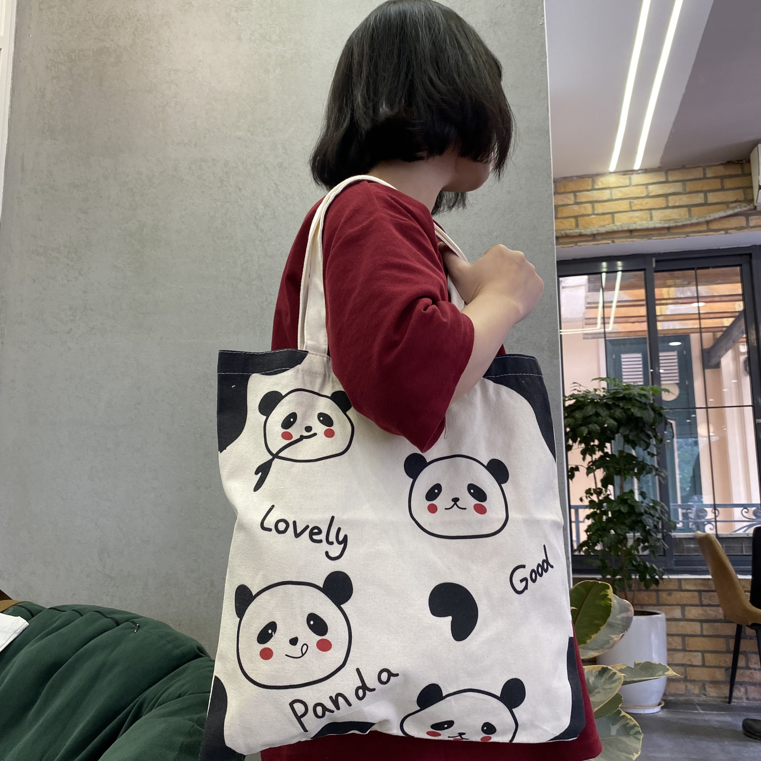 Túi tote nữ xinh con vật thú cưng cute canvas đeo vai đẹp cỡ lớn vừa sách vở giá rẻ thời trang học sinh dễ thương