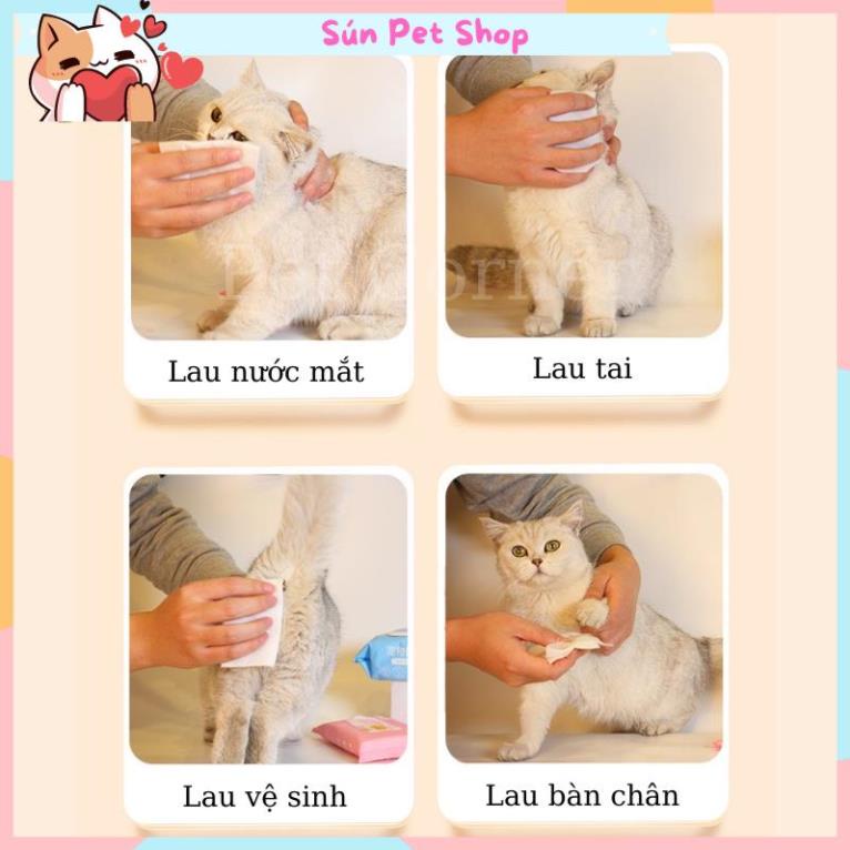 Khăn ướt đa năng cho chó mèo Borammy