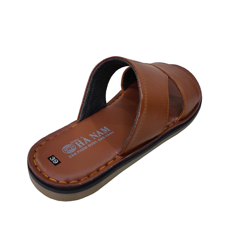 Dép Nam Quai Ngang Da Bò Thật TiTi ĐÔ Cao Cấp DNA2189d