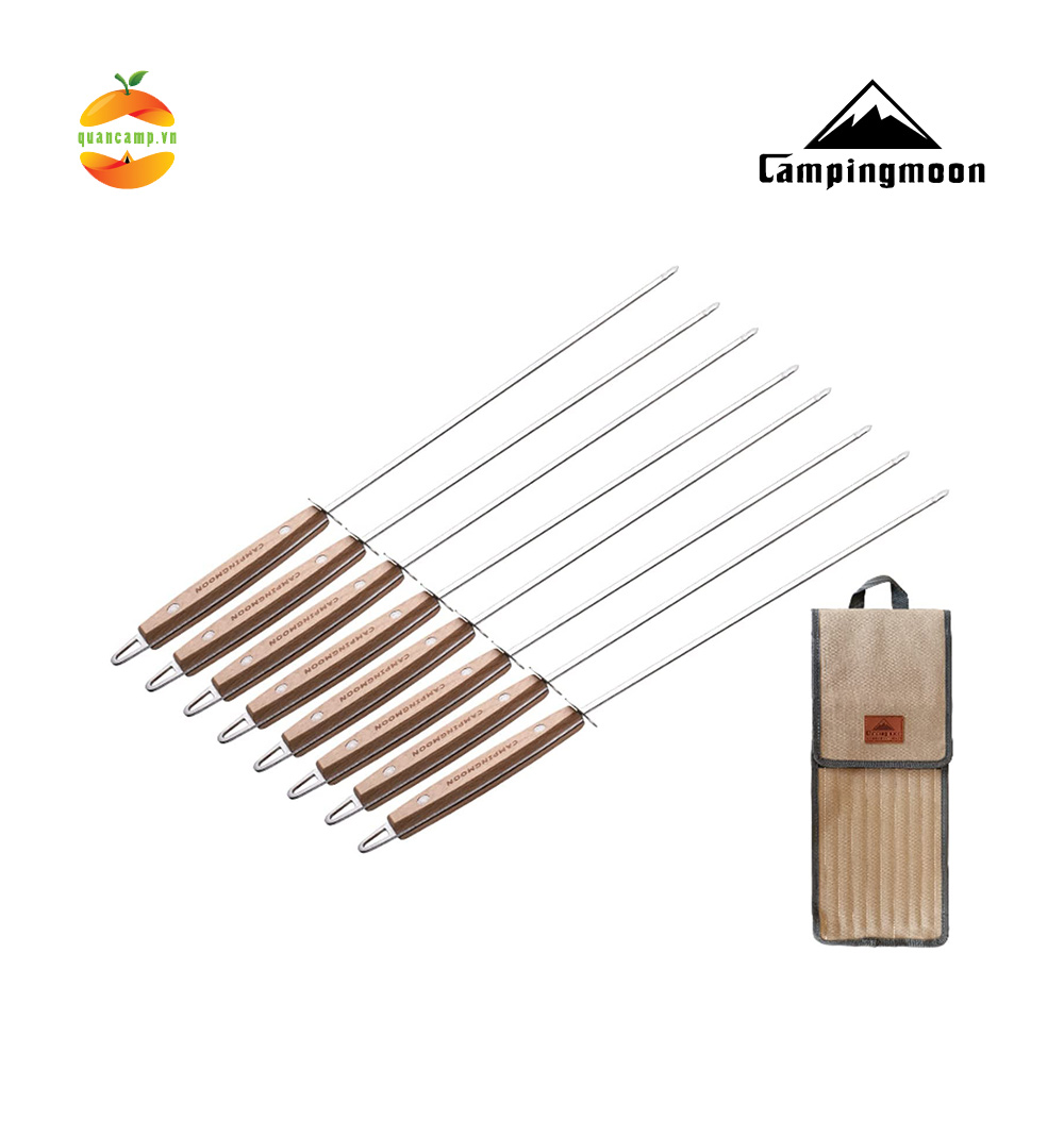 Bộ xiên nướng BBQ Campingmoon K480 (Bộ 08 cái)