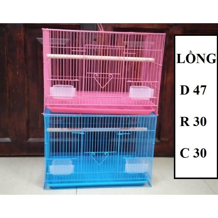 LỒNG CHIM SIZE 47*30*30 CHO CHIM,YẾN PHỤNG, VẸT (có 3 màu xanh,hồng có thể thay đổi theo kho của shop)